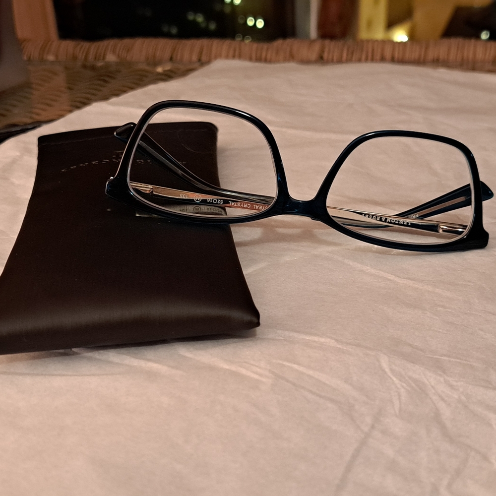 Linton & Rusby Glasses Frames. Colorblock Forest Greens With Goldtone Arms.